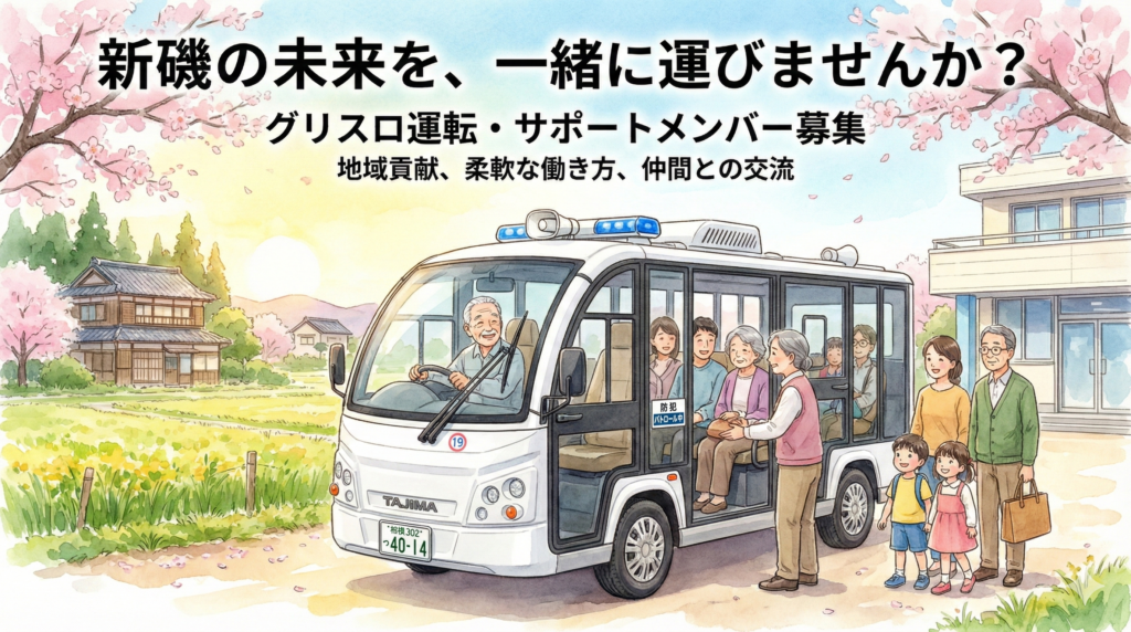 新磯の未来を、一緒に運びませんか？グリスロ運転・サポートメンバー募集（地域貢献・柔軟な働き方・仲間との交流）
